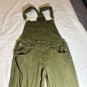 Olive Green Women's Overalls